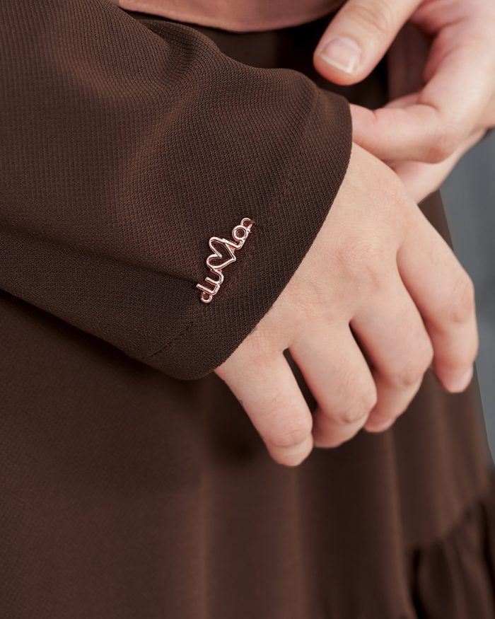 Tunic Ruffle Lendra - Mocha Brown - Image 4