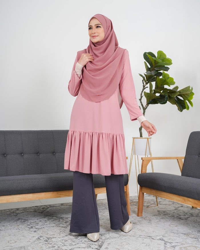 Tunic Ruffle Lendra - Salmon Pinkish