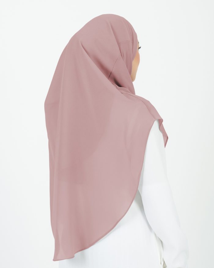 Tudung Sarung Instant Chiffon Lustia (XL) - Mauve - Image 3