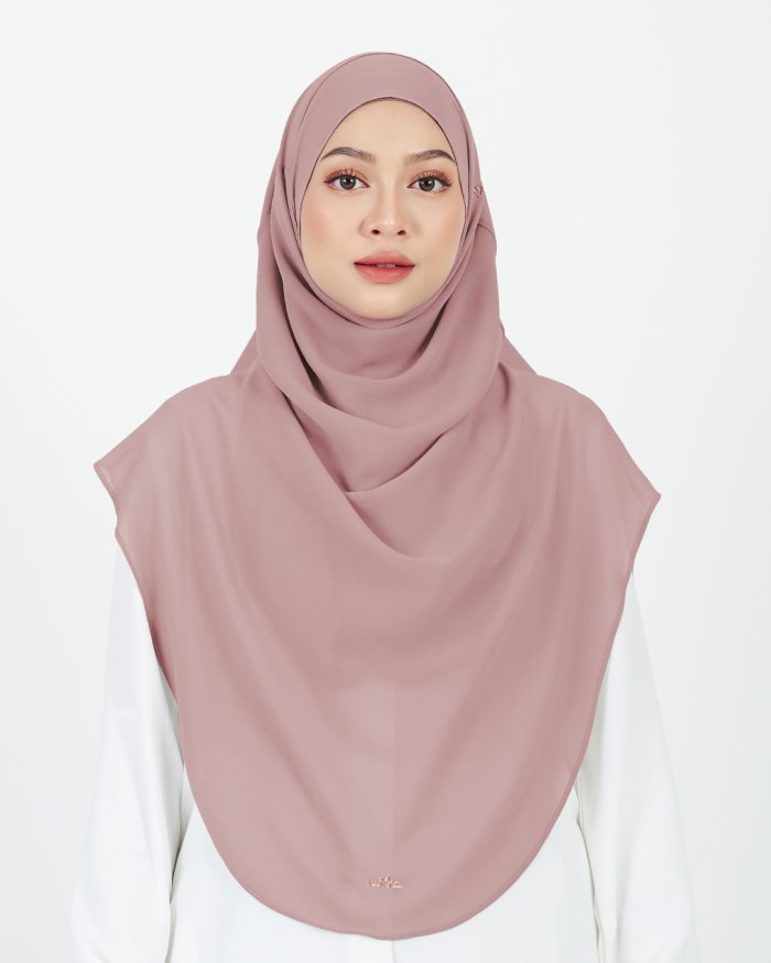 Tudung Sarung Instant Chiffon Lustia (XL) - Mauve - Image 2