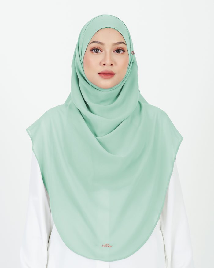 [AS-IS] Tudung Sarung Instant Chiffon Lustia (XL) - Mint