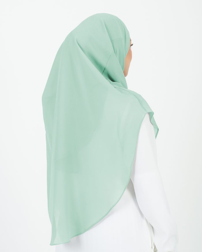 [AS-IS] Tudung Sarung Instant Chiffon Lustia (XL) - Mint - Image 4