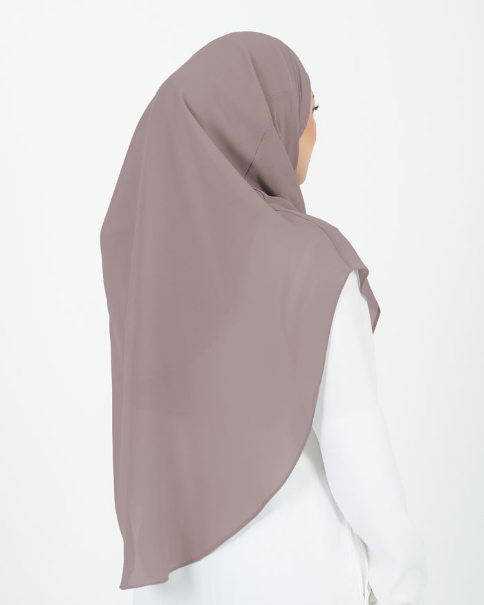 Tudung Sarung Instant Chiffon Lustia (XL) - Oyster - Image 4