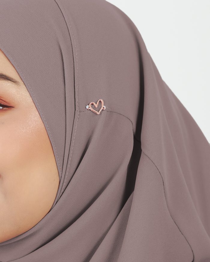 Tudung Sarung Instant Chiffon Lustia (XL) - Oyster - Image 5