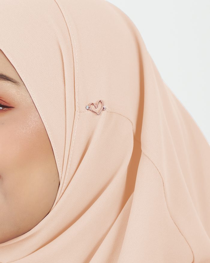 Tudung Sarung Instant Chiffon Lustia (XL) - Pink Crepe - Image 5