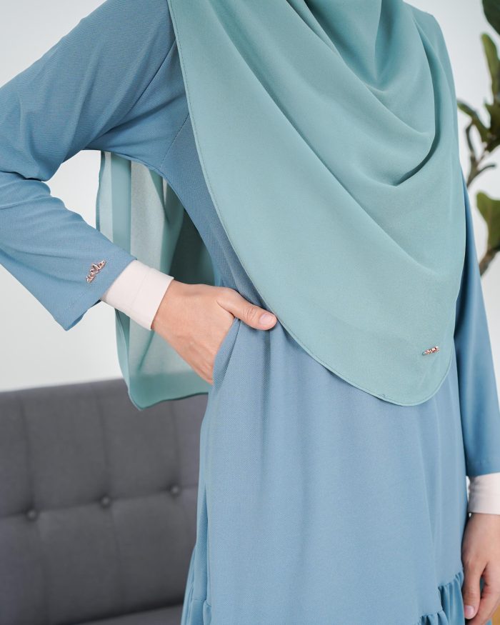Tunic Ruffle Lendra - Aqua Teal - Image 4