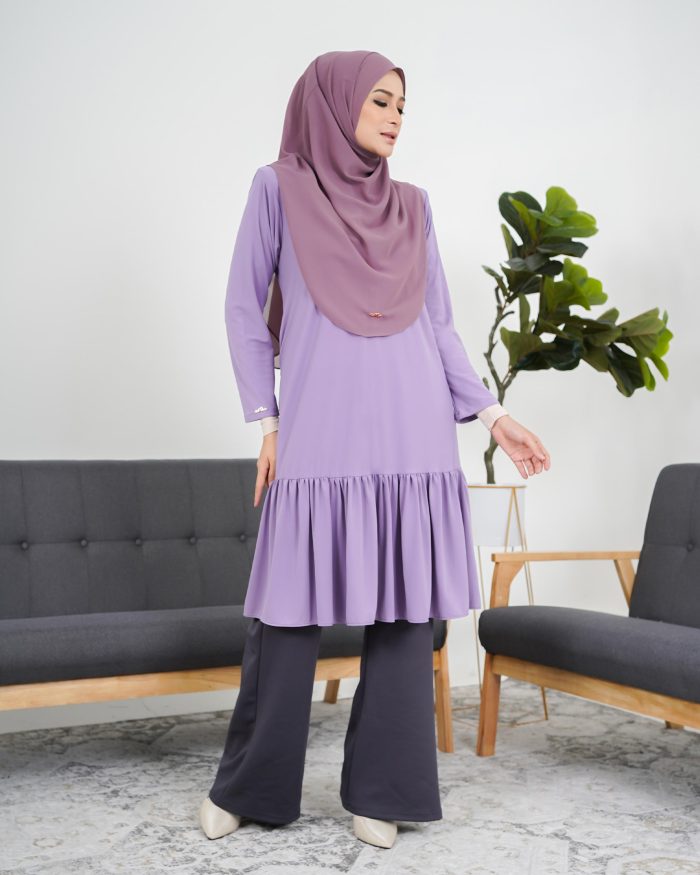 Tunic Ruffle Lendra - Lavender - Image 3