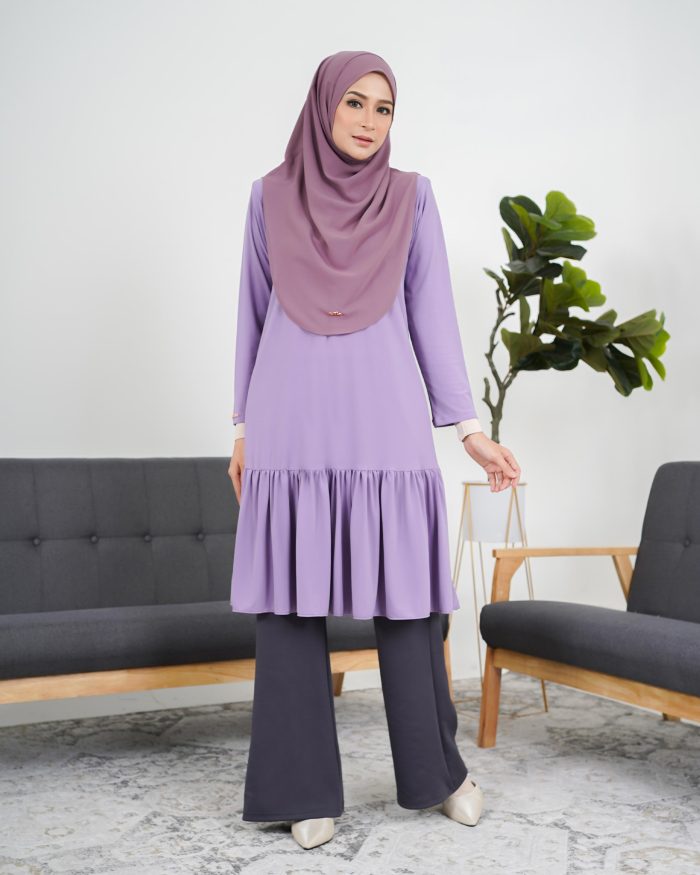 Tunic Ruffle Lendra - Lavender - Image 2