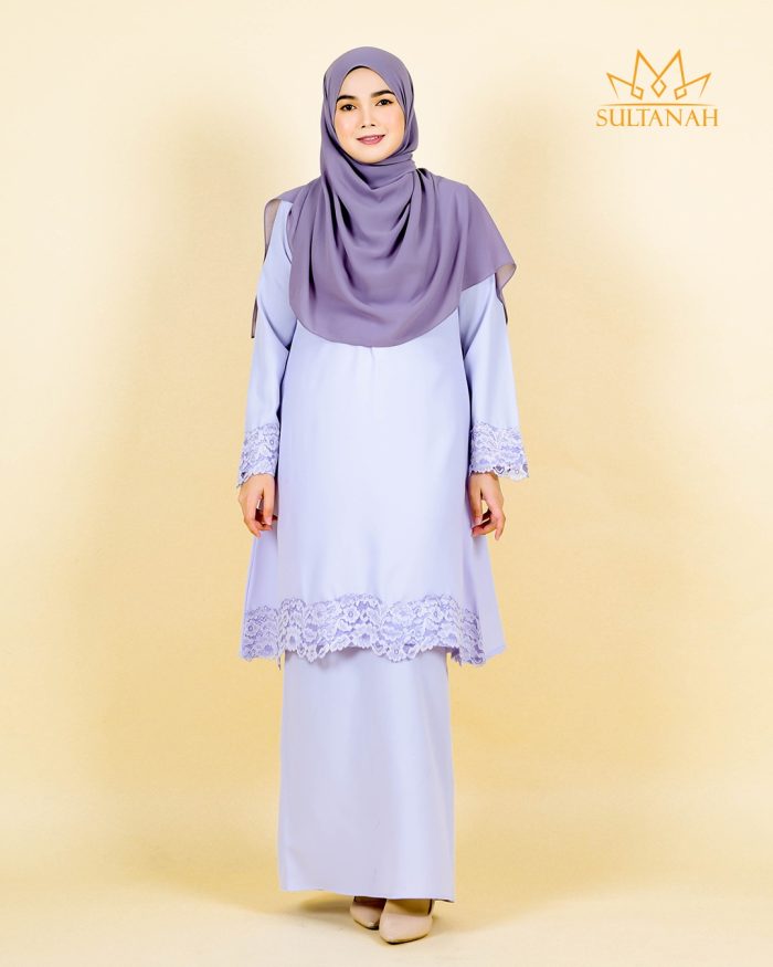 Baju Kurung Riau Lace Saloma - Purple Lavender