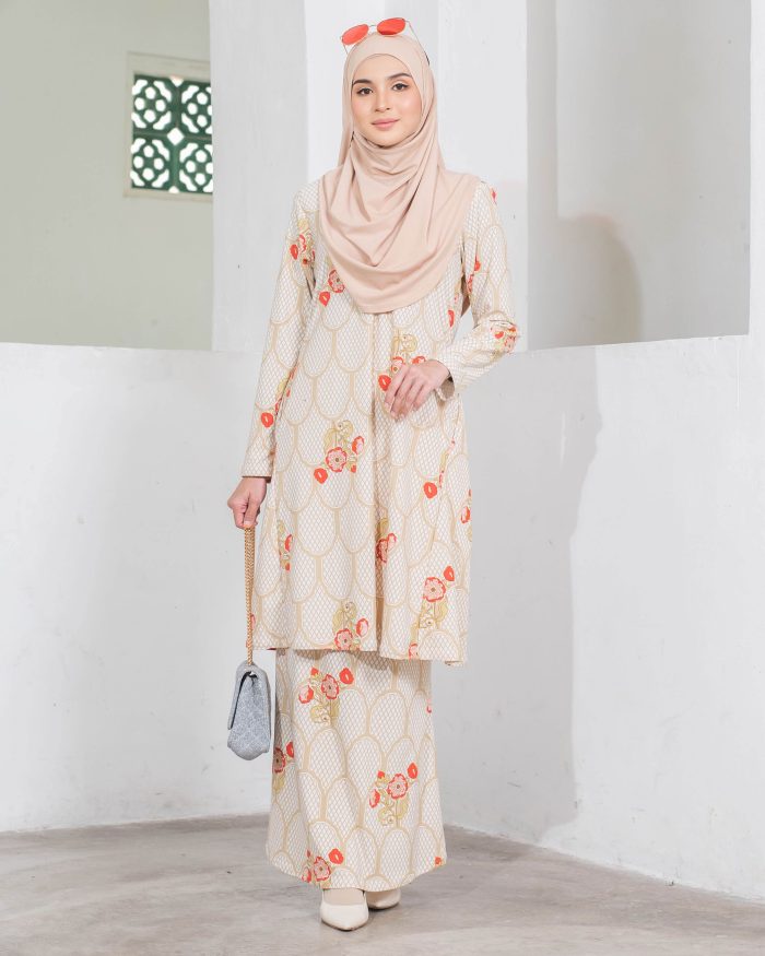 Baju Kurung Pahang Laura Printed - Roman Summer