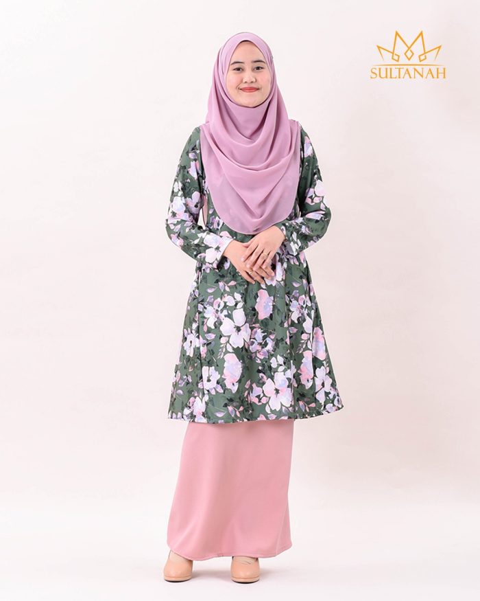 Baju Kurung Pahang Muneera - Blush Pink