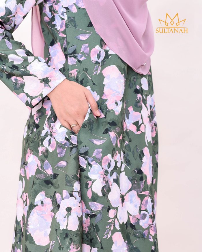 Baju Kurung Pahang Muneera - Blush Pink - Image 3