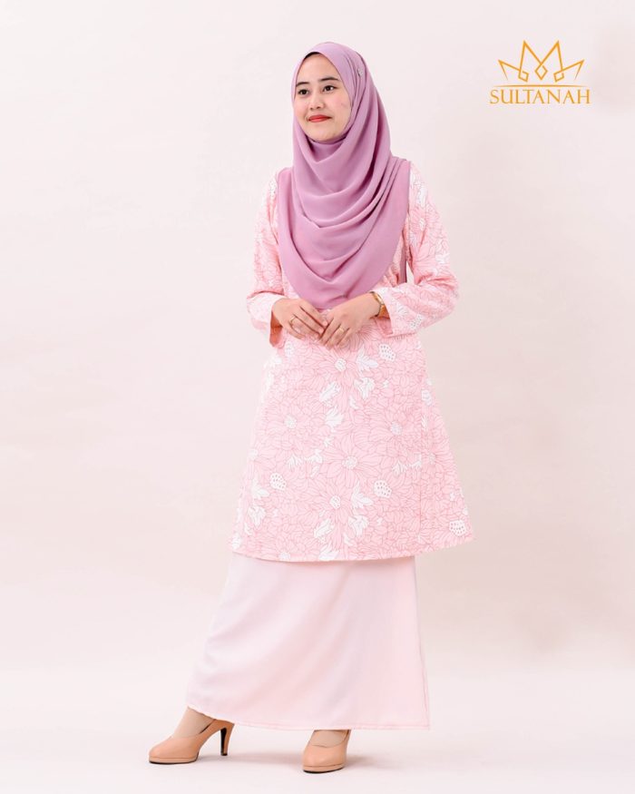 Baju Kurung Pahang Mysha - Carnation Pink