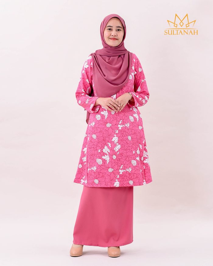 Baju Kurung Pahang Mysha - Fuscia Pink