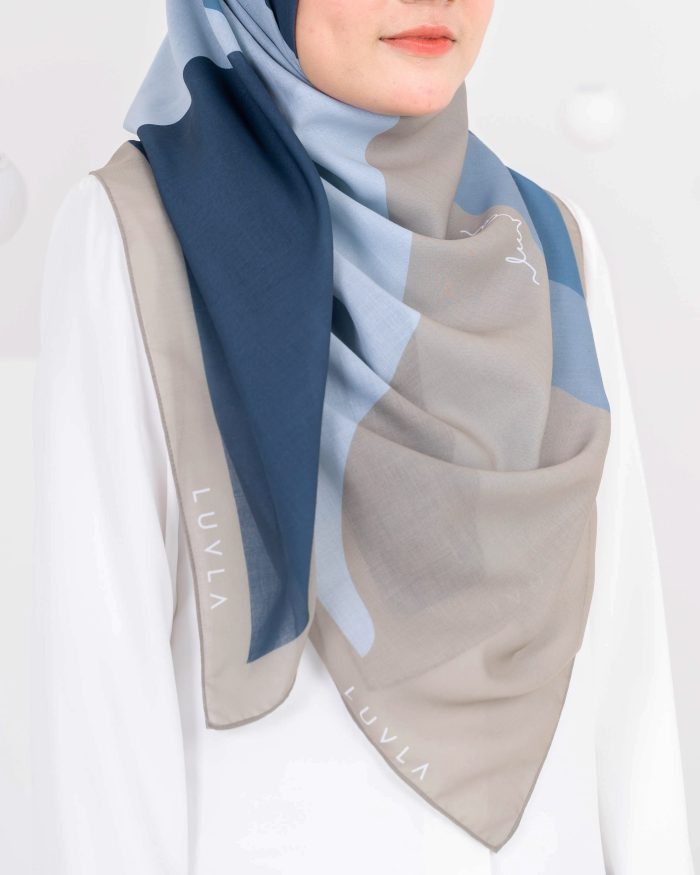 Tudung Bawal Cotton Kek Lapis - Tropical Sherbet - Image 2