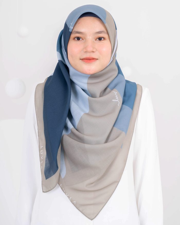 Tudung Bawal Cotton Kek Lapis - Tropical Sherbet