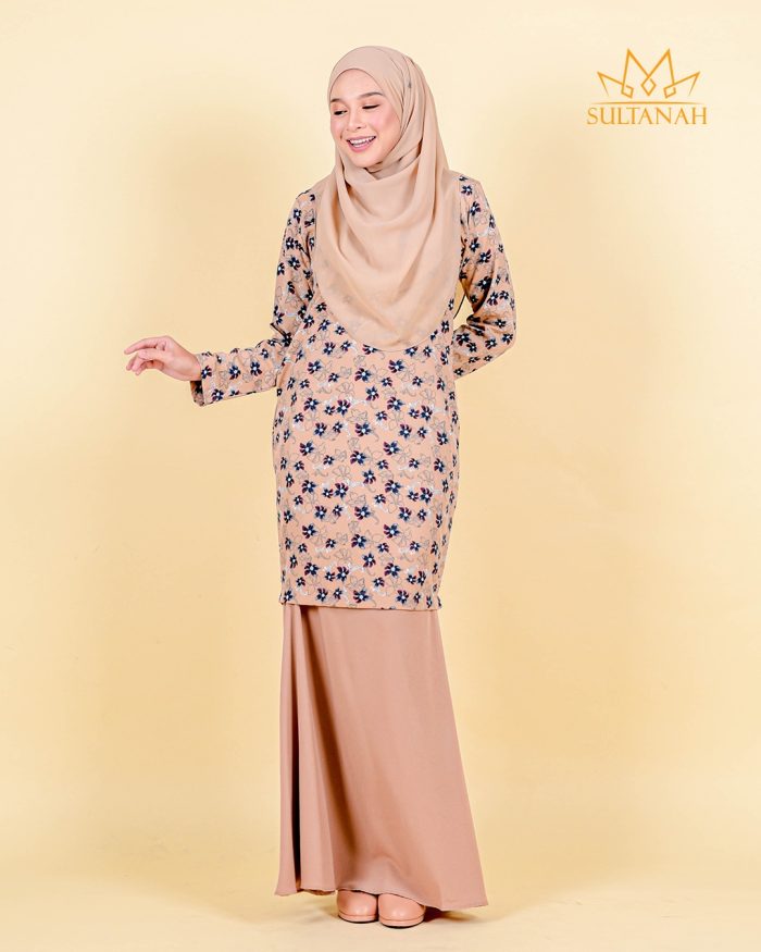 Baju Kurung Moden Sultanah Balqis - Tortilla Brown