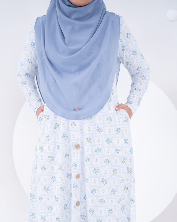 Medi Dress Lorna Printed - Aurora Blue - Image 4