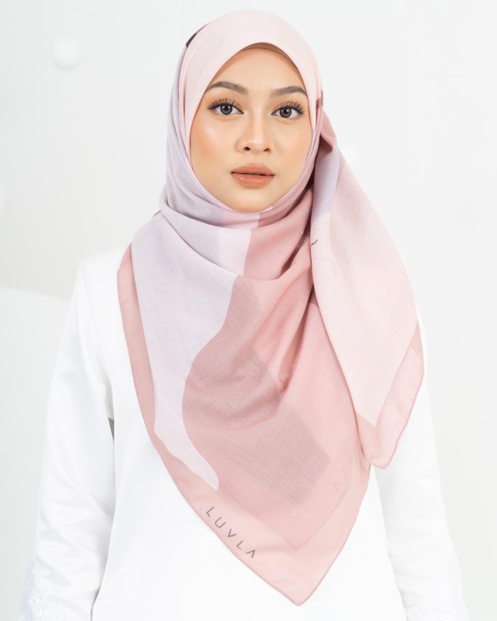 Tudung Bawal Cotton Kek Lapis - Coffee Toffee