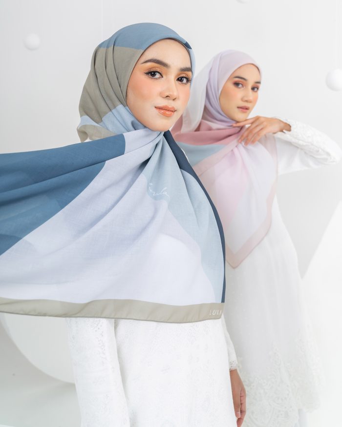 Tudung Bawal Cotton Kek Lapis - Tropical Sherbet - Image 3
