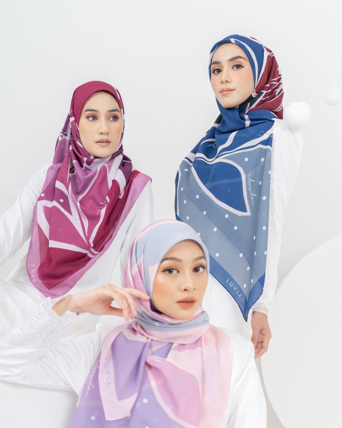 Tudung Bawal Bunga Lawang - Minty Pudding - Image 4