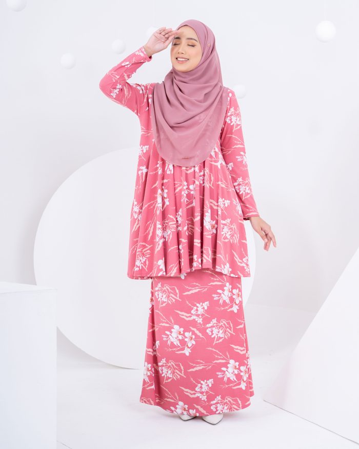 Baju Kurung Barbie Laciana - Edelyyn Coral - Image 2