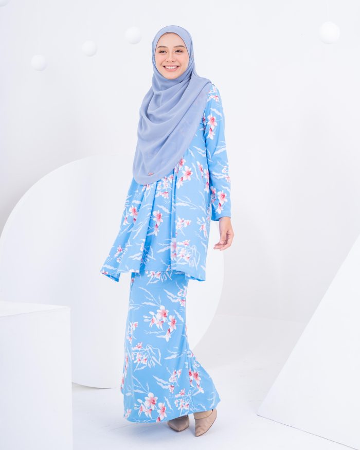 Baju Kurung Barbie Laciana - Aubrey Blue - Image 2