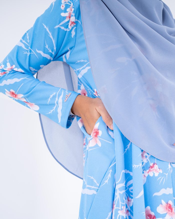 Baju Kurung Barbie Laciana - Aubrey Blue - Image 3