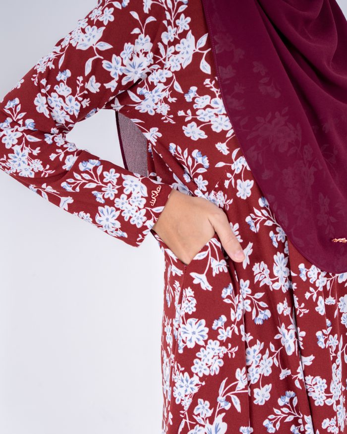 Baju Kurung Barbie Laciana - Elanor Red - Image 3