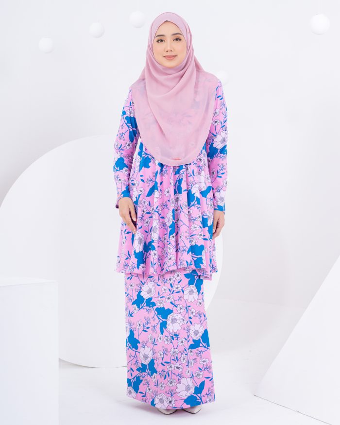 Baju Kurung Barbie Laciana - Estrella Blush - Image 2