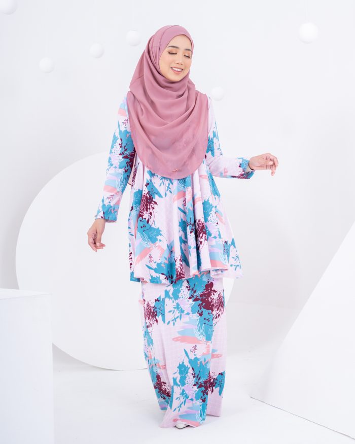 Baju Kurung Barbie Laciana - Milani Teal - Image 2