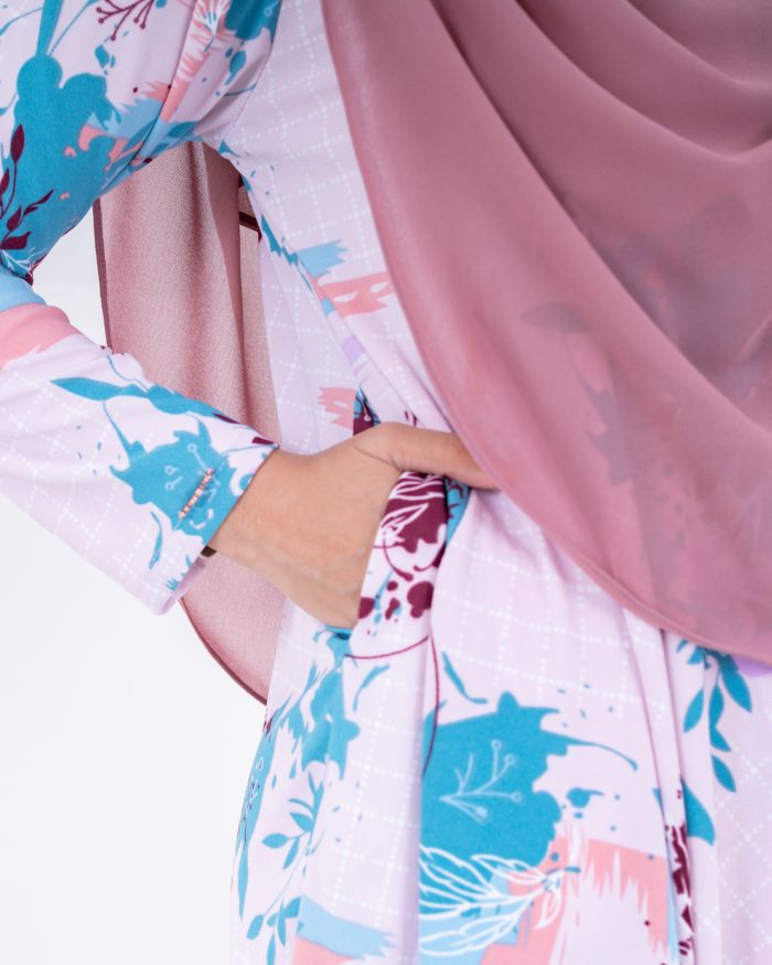 Baju Kurung Barbie Laciana - Milani Teal - Image 4