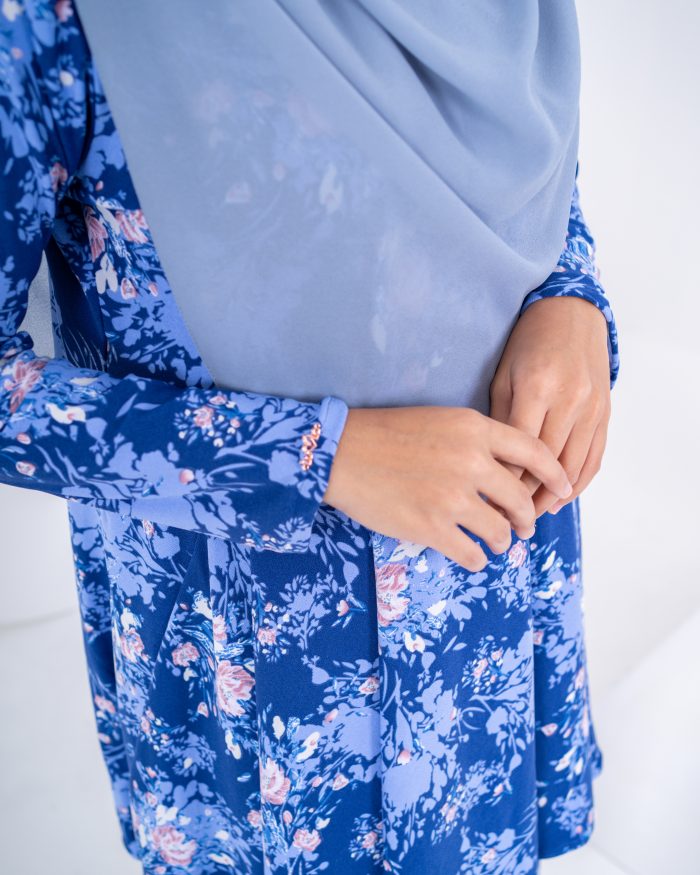 Baju Kurung Barbie Laciana - Nova Blue - Image 3