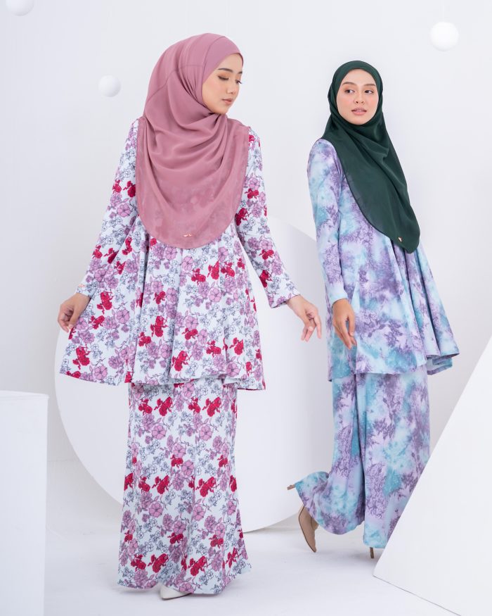 Baju Kurung Barbie Laciana - Icy Blue - Image 5