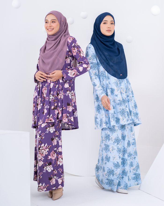 Baju Kurung Barbie Laciana - Nova Blue - Image 5