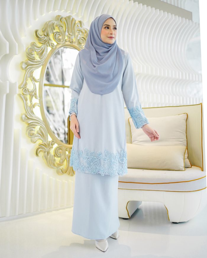 Baju Kurung Pahang Majeeda 2.0 - Baby Blue