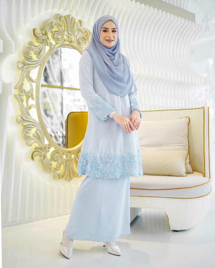 Baju Kurung Pahang Majeeda 2.0 - Baby Blue - Image 2