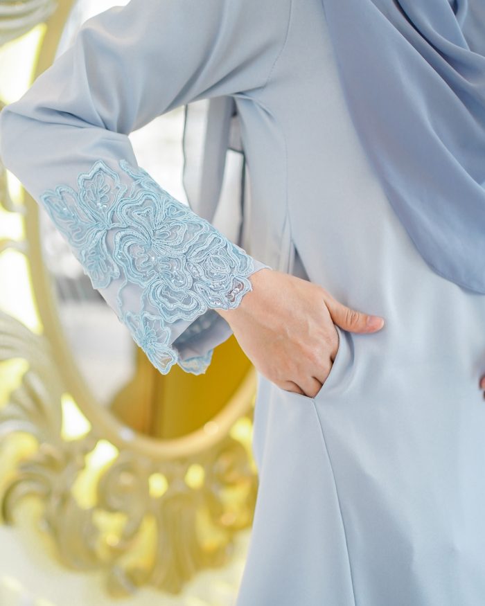 Baju Kurung Pahang Majeeda 2.0 - Baby Blue - Image 4