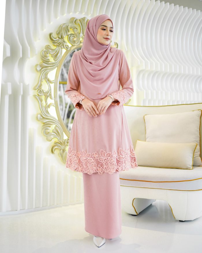 Baju Kurung Pahang Majeeda 2.0 - Peachy Pink