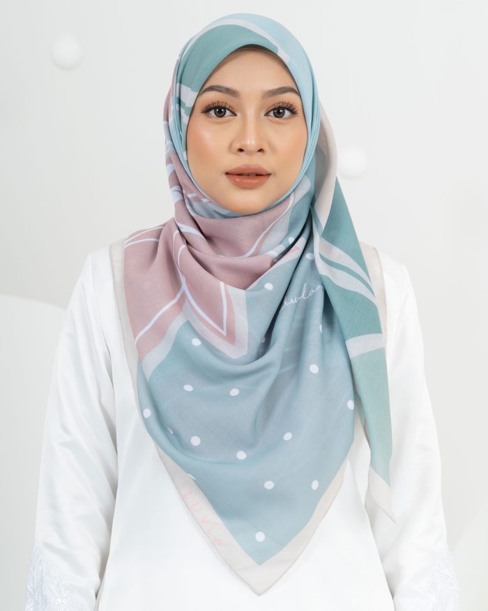 Tudung Bawal Bunga Lawang - Minty Pudding