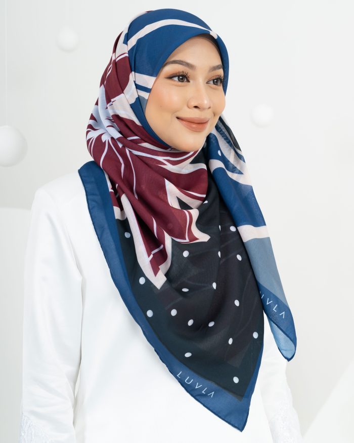 Tudung Bawal Bunga Lawang - Cherry In The Sea - Image 2