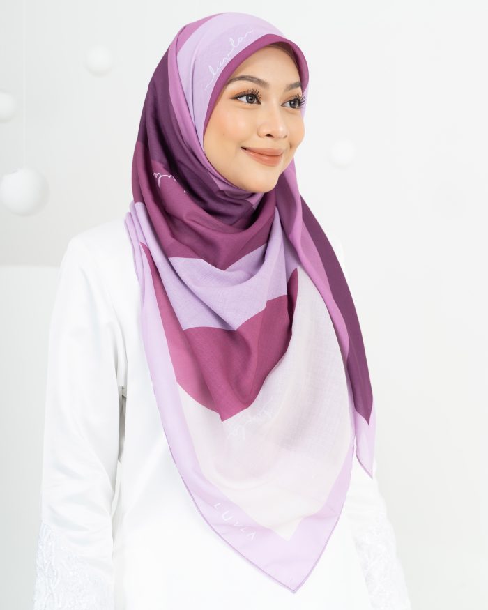 Tudung Bawal Cotton Kek Lapis - Triple Grape Ice - Image 2