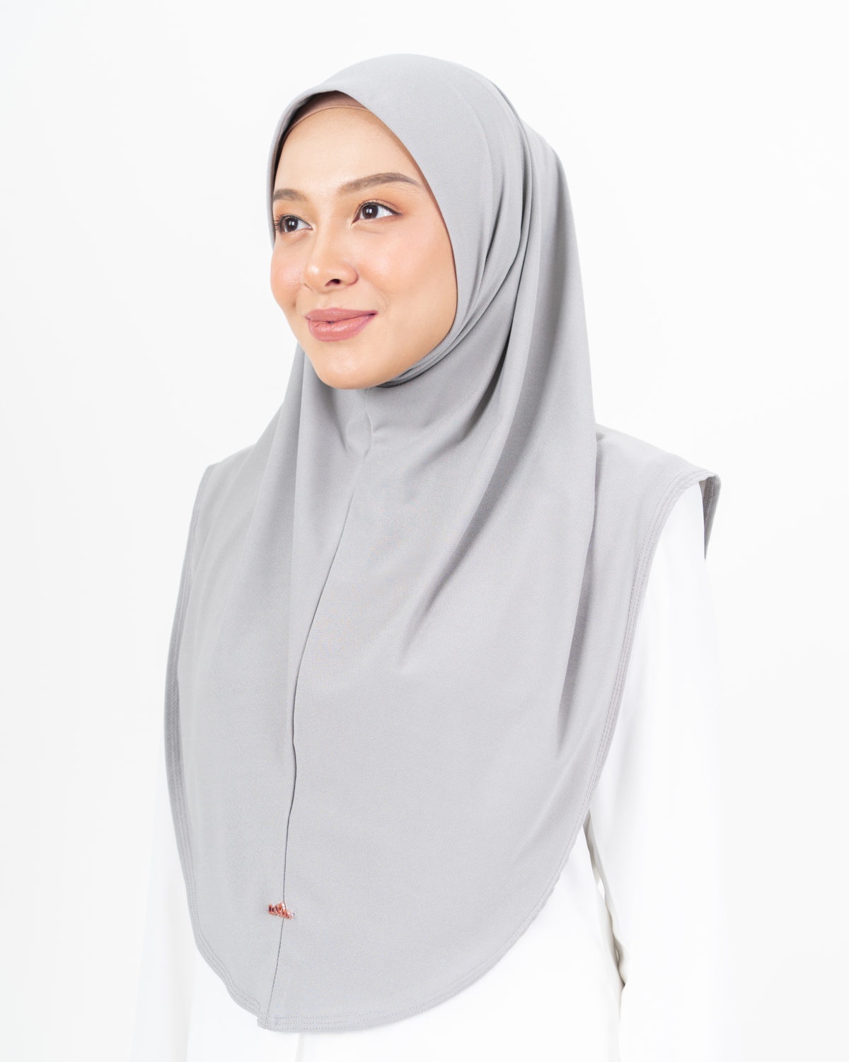 Tudung Sarung Lasie (L) - Pewter Grey - Kualiti Designer, Harga Luarbiasa