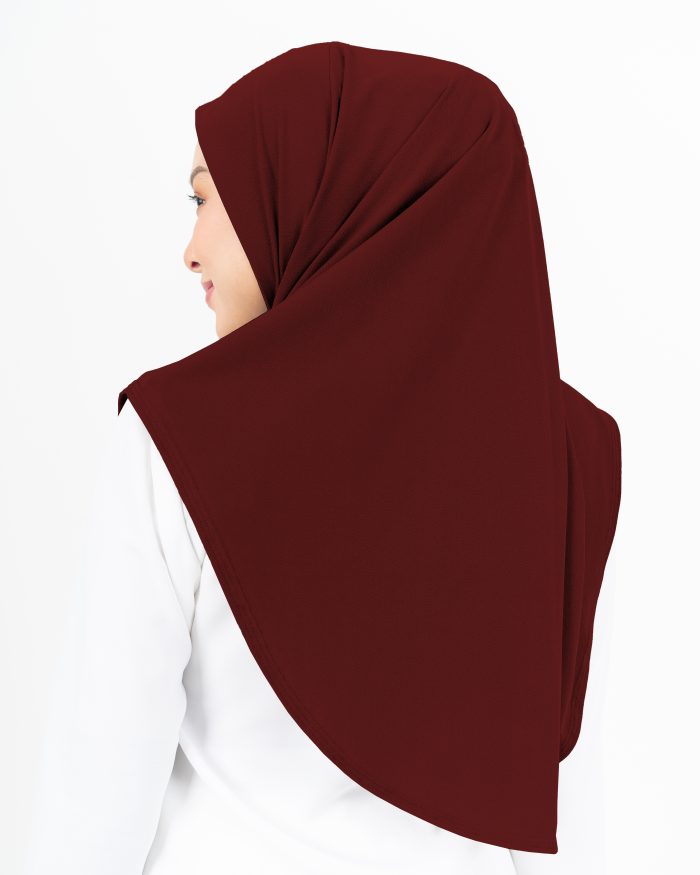 Tudung Sarung Lasie (L)- Maroon - Image 3