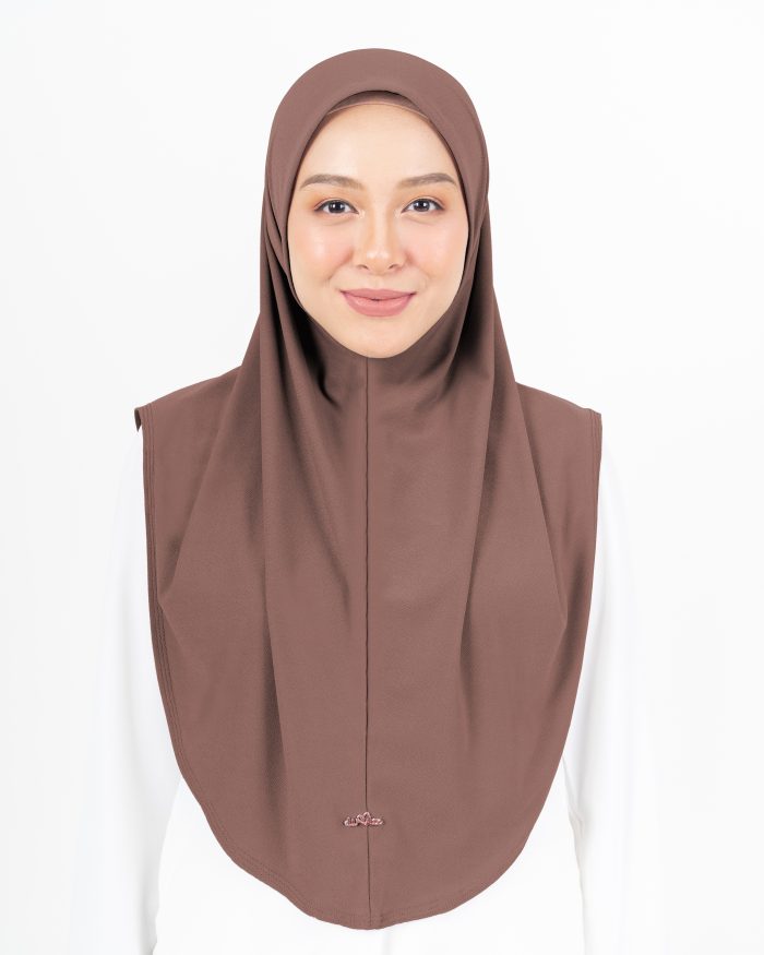 Tudung Sarung Lasie (L) - Peanut Brown - Image 2