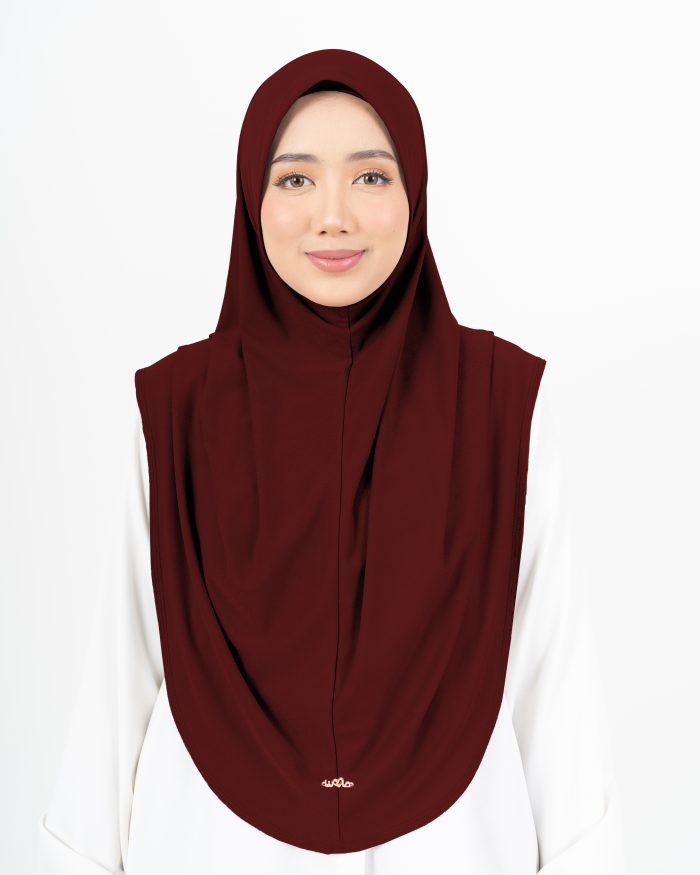 Tudung Sarung Lasie (XL) - Maroon - Image 2