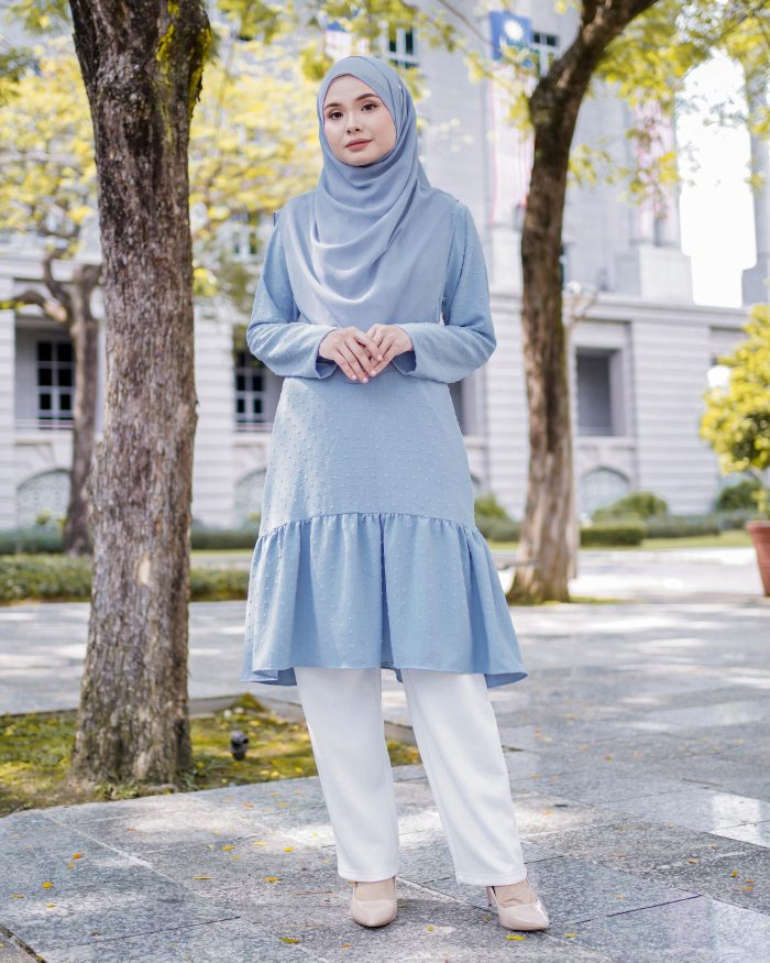 Tunic Ruffle Riska - Baby Blue - Image 2