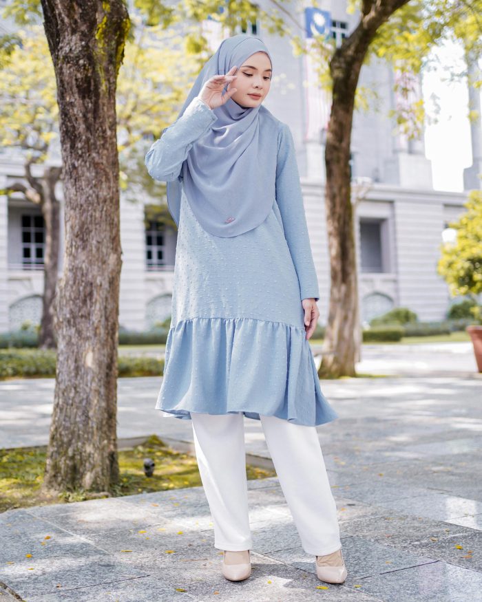 Tunic Ruffle Riska - Baby Blue - Image 3