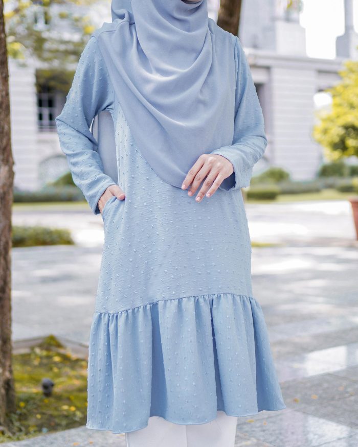 Tunic Ruffle Riska - Baby Blue - Image 4