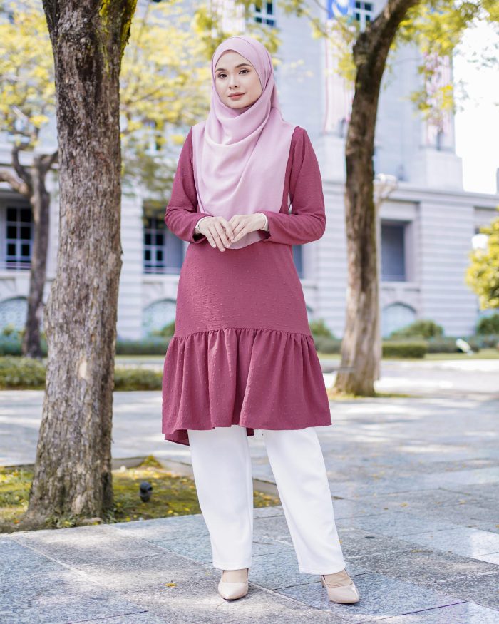 Tunic Ruffle Riska - Cerise Pink